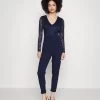 Wal G Blake Long Sleeve - Jumpsuit - Navy Blue 1 Wal G Blake Long Sleeve - Jumpsuit - Navy Blue -Wal G 558fccaad6dd42c8880822aec02fe802