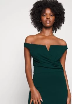 Kai Off The Shoulder Maxi Dress - Galajurk - Forest Green -Wal G 56f98525be2c4563b75886efcdfdea47