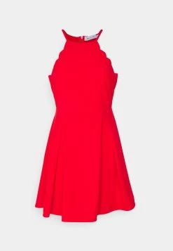 Scallop Edge Dress - Jurk - Red -Wal G 58e4590ba3274e6682243f9b878bb809