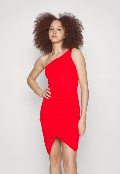 Wal G Dolly Asymmetric Mini - Etui-Jurk - Red