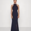 Halter Neck Maxi Dress - Cocktailjurk - Navy Blue 2 Halter Neck Maxi Dress - Cocktailjurk - Navy Blue -Wal G 5bb8d369719c4dcea652cfcb5121c4ea