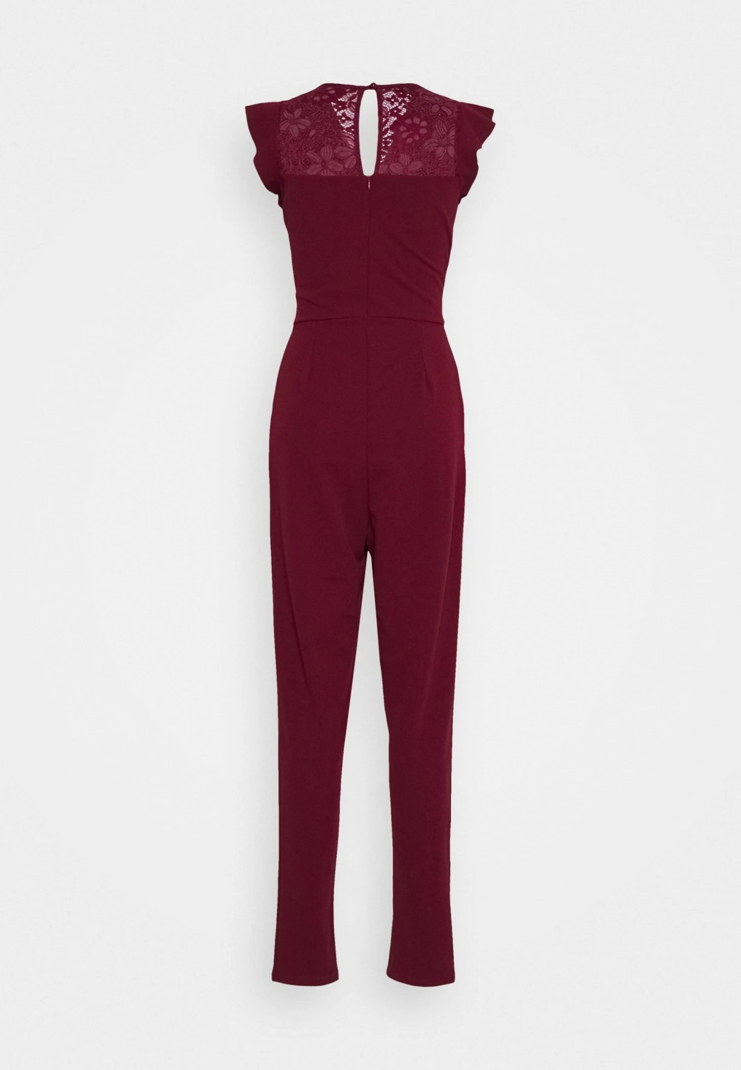 Frill Sleeve - Jumpsuit - Wine 4 Frill Sleeve - Jumpsuit - Wine - Afbeelding 2