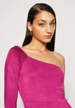 Wal G Arrabella One Sleeve Maxi - Jerseyjurk - Magenta -Wal G 62257840cb6c49129e2c88925876542a