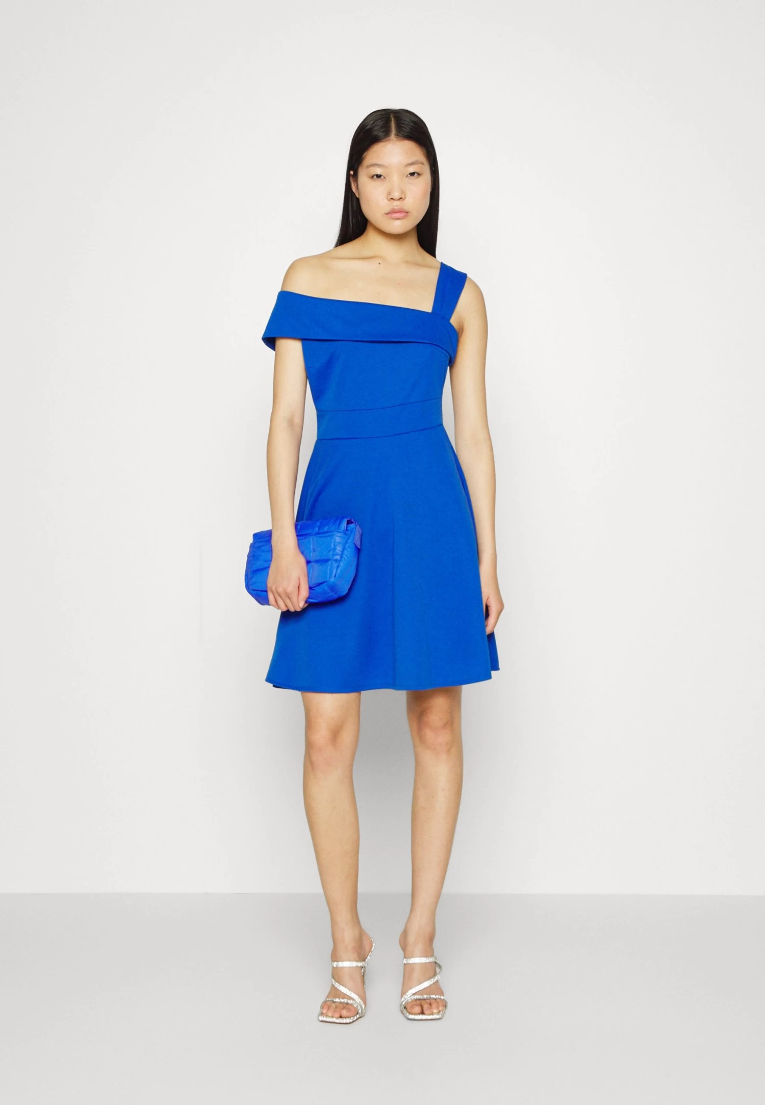 Wal G Noelle Off The Shoulder Skater - Jerseyjurk - Electric Blue 4 Wal G Noelle Off The Shoulder Skater - Jerseyjurk - Electric Blue - Afbeelding 2