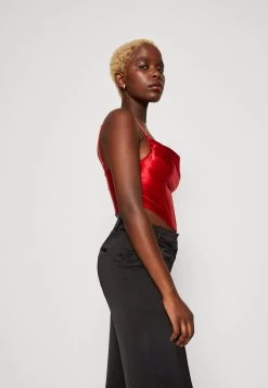 Wal G Christian Corset Crop - Top - Red -Wal G 63c1161254a346d5aaecbe23452fd0a9