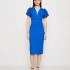 Wal G Antalya Ruffle Midi - Cocktailjurk - Electric Blue -Wal G 67eac72495c742b2b0aa59c347b83be4
