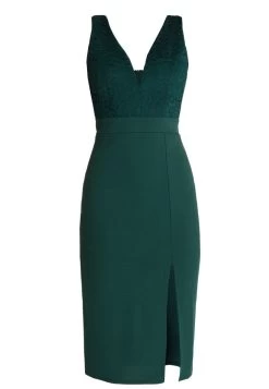 Wal G V Neck Midi Dress - Etui-Jurk - Green -Wal G 6c9608ec456d43ca8725d67f3820f820