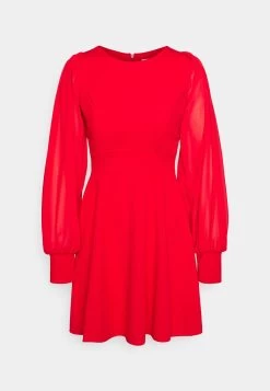 Kat Sleeve Dress - Cocktailjurk - Red -Wal G 6f8c85f390c74542b445eddd2db1a17d