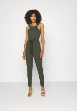 Wal G Jimmy Tie Back - Jumpsuit - Khaki Green -Wal G 6fb80f2b657e45ccafaee07d4ca8ed30
