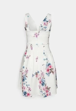 Eloise V Neck Skater Dress - Jerseyjurk - White 6 Eloise V Neck Skater Dress - Jerseyjurk - White -Wal G 755d506c079e40fdabdda54c1de968fc