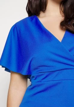 Donn V Neck Midi - Etui-Jurk - Electric Blue -Wal G 75fa214504ce4a228446b3a70101c732