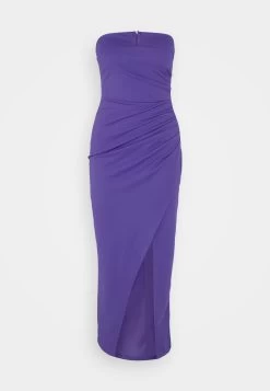 Wal G Gina V Neck Maxi - Jerseyjurk - Purple -Wal G 7865cd443dc04fdbbb28873429f31e30