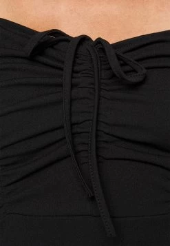 Cyndee Front Tie Midi Dress - Jerseyjurk - Black 11 Cyndee Front Tie Midi Dress - Jerseyjurk - Black -Wal G 78dc83b3f5c64b509e6bd350020e6978