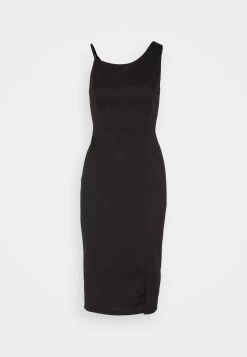 Wal G Wina Asymmetric Midi - Jerseyjurk - Black -Wal G 7aaf0ccace2e48f2acc44920d7cb15a3