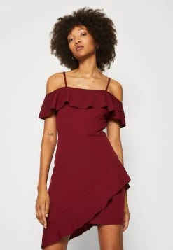 Wal G Revra Strappy Frill Skater - Cocktailjurk - Berry Wine -Wal G 7d6e9d16bd4b48f4bd2d07f4ea5494d4