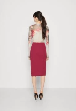 Wal G Valentines Heart Midi Skirt - Kokerrok - Magenta -Wal G 7e3123c7a9914eebbdecb3413afd9347