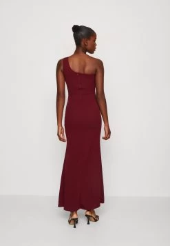 Wal G Soya One Shoulder Maxi Dress - Jerseyjurk - Berry Wine -Wal G 811aac918672427aa369e753b2346265