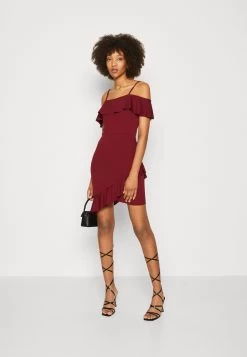 Wal G Revra Strappy Frill Skater - Cocktailjurk - Berry Wine -Wal G 8362978ea5a747239f9d63e47b5ca418