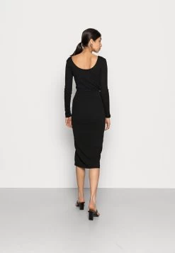 Wal G Tortoise Button Skirt - Kokerrok - Black -Wal G 839c151274fe479192958743fac046e2