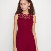 Wal G Accessorie Neck Skater Dress - Cocktailjurk - Wine -Wal G 8400916d59f74f6eadd07db0d32a2380