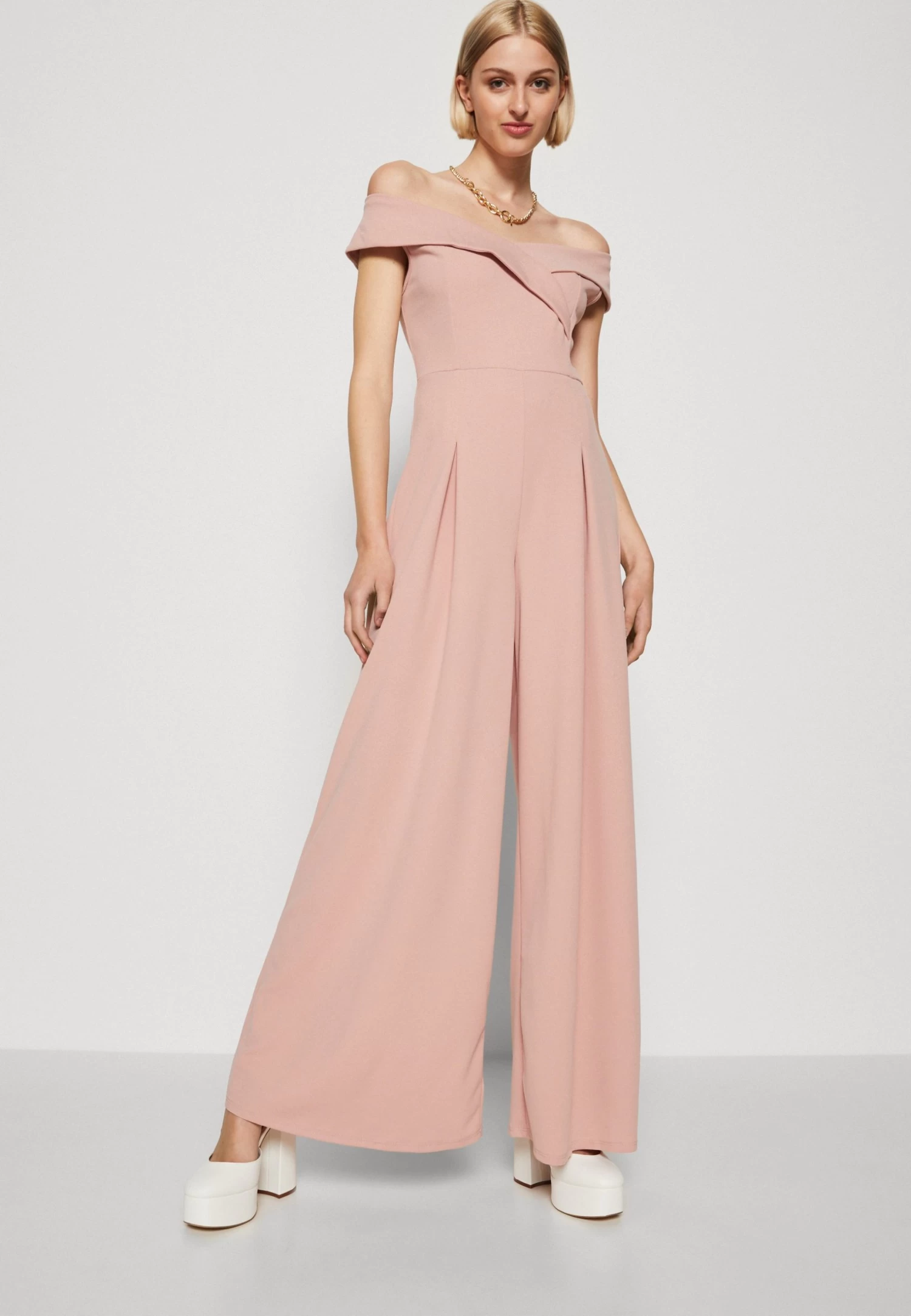 Wal G Nancy Off Shoulder - Jumpsuit - Blush Pink 6 Wal G Nancy Off Shoulder - Jumpsuit - Blush Pink - Afbeelding 4