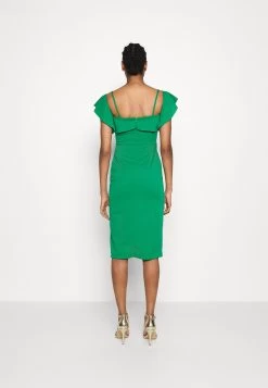 Zimmi Off Shoulder Midi Dress - Jerseyjurk - Leaf Green -Wal G 8692919350f44a1ebc39de1450eaceb8