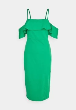 Zimmi Off Shoulder Midi Dress - Jerseyjurk - Leaf Green -Wal G 87b08ce749fa4a87869c9dda001fb896