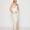 Wal G Evalina One Sleeve Maxi - Galajurk - Champagne -Wal G 87cf0a397b6f4466959f0b6eb08c346f