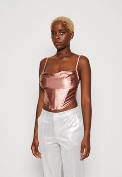 Wal G Christian Corset Crop - Top - Dusty Pink