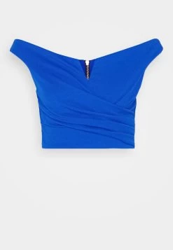 Wal G Valentines Heart Crop - Top - Electric Blue -Wal G 8aaf00e6dc4540f4bd3cc9f8a73a1508