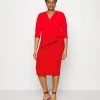 Hossy V Neck Midi - Cocktailjurk - Red -Wal G 8ae02f7a2b1e4c70b6ee373e3496cb6c