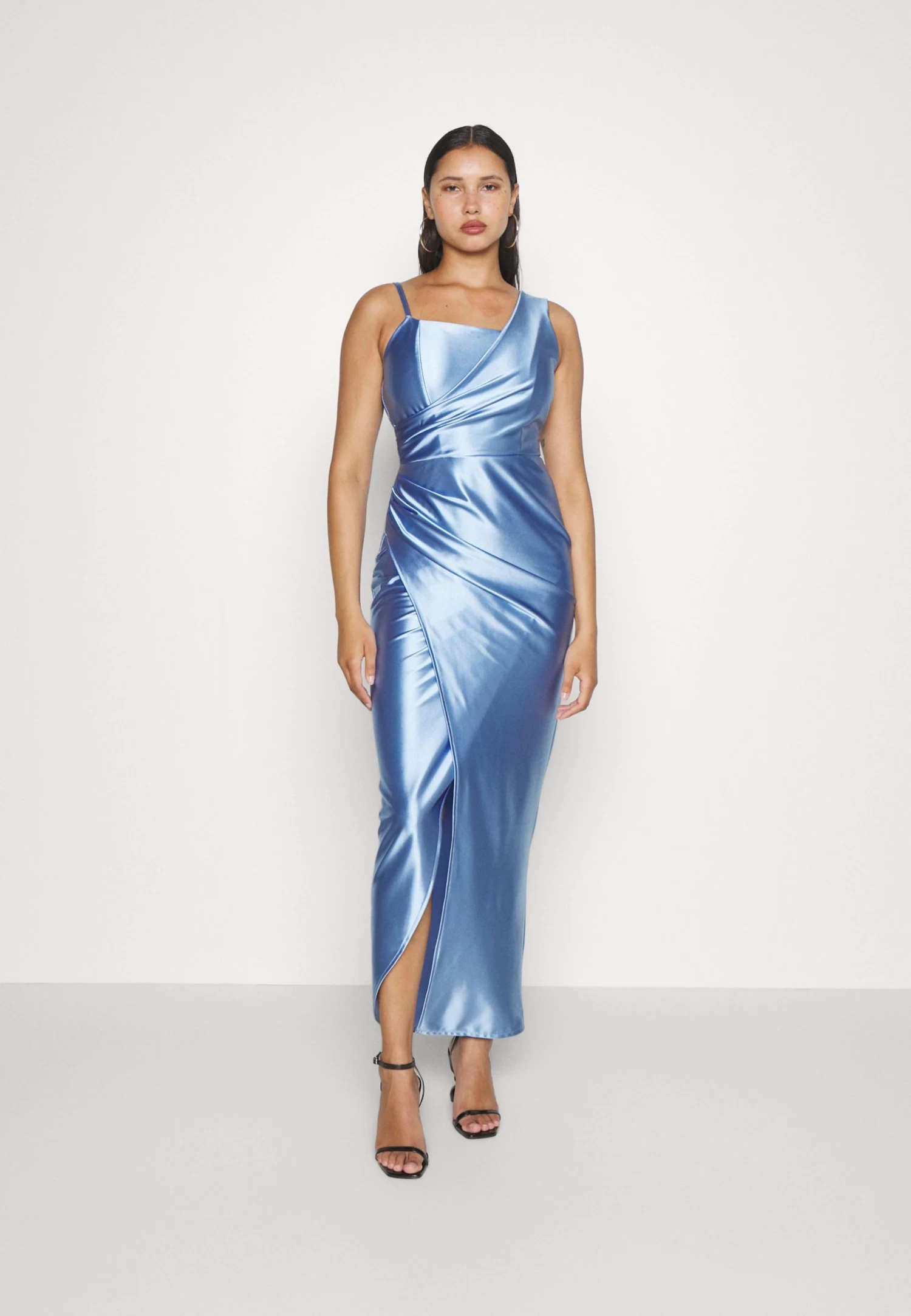 Wal G Valentines Romeo Asymmetric Maxi - Galajurk - Dusty Blue 6 Wal G Valentines Romeo Asymmetric Maxi - Galajurk - Dusty Blue - Afbeelding 4