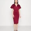 Wedding Petite Betty Wrap Midi Dress - Etui-Jurk - Wine -Wal G 8e710aeacd39414d82fe1029b09b6aba