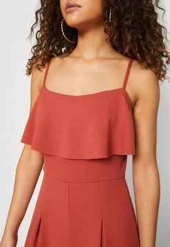 Wal G Nora Ruffle - Jumpsuit - Burnt Orange -Wal G 8ea8d3f2ff824f8781cc2e3090367f89