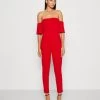 Wal G Luette Off Shoulder - Jumpsuit - Red -Wal G 8f2ca35d2f9d4d1b861f56ed5eeb9f45
