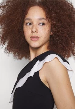 Wal G Smeena One Shoulder Midi - Jerseyjurk - Black/White -Wal G 8f516a315f7742e6b49adb579d6c99d9