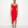 Laila Asymmetric Midi Dress - Jurk - Red -Wal G 8fb7bd27c47246f5acfcbc80c839d362