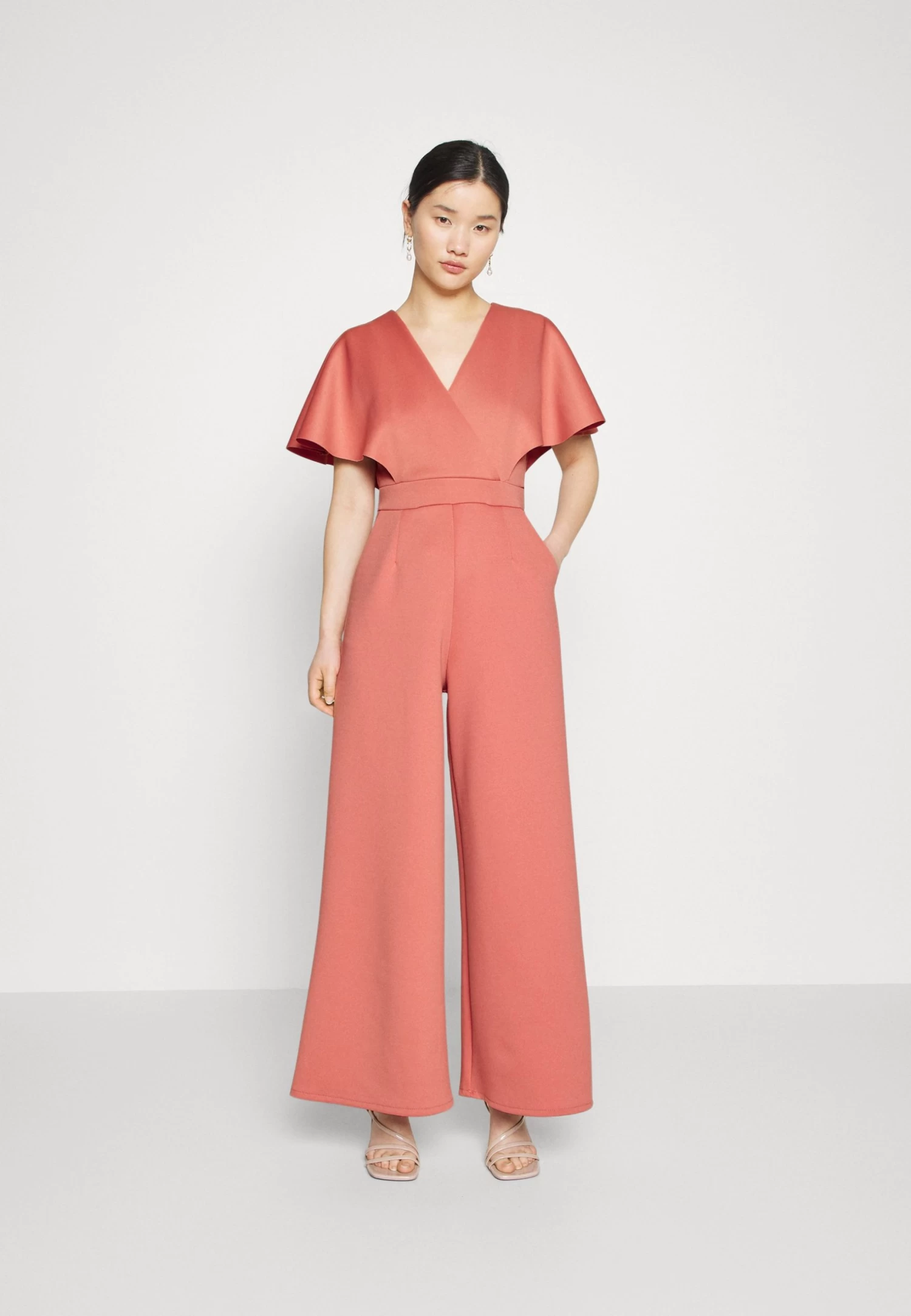 Wedding Petite Betty Wrap Jumpsuit - Jumpsuit - Rosa 3 Wedding Petite Betty Wrap Jumpsuit - Jumpsuit - Rosa
