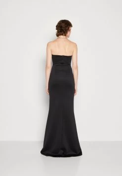 Wal G Maddy V Neck Maxi - Jerseyjurk - Black -Wal G 919a2e770bb043bbb12847b4ac097301