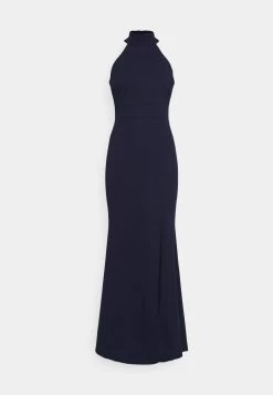 Halter Neck Maxi Dress - Cocktailjurk - Navy Blue -Wal G 920cd7bb90c84aa6b2343f28ea510460