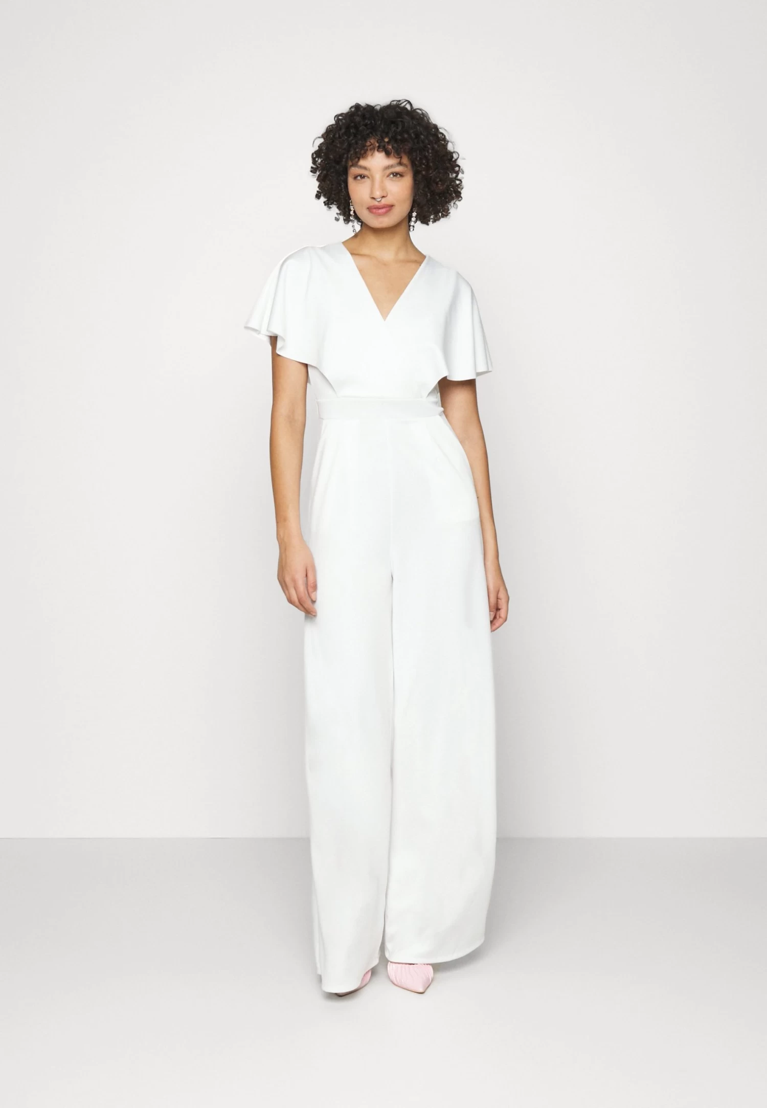 Wedding Betty V Neck Wrap - Jumpsuit - White 3 Wedding Betty V Neck Wrap - Jumpsuit - White