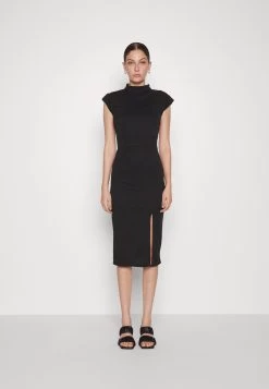 Wal G 45 Bambinaroll Neck Midi Dress - Jerseyjurk - Black