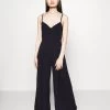 Laney Wide Leg - Jumpsuit - Navy Blue -Wal G 985ed6ee1af04542a75e10cb2345b8d2