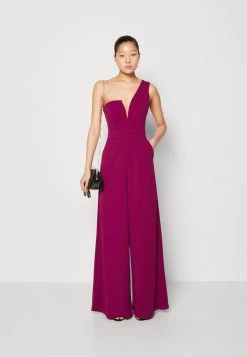 Wal G Fleur One Shoulder- Jumpsuit - Purple -Wal G 9a03222b0dd64f578806f3cde30aa1bb