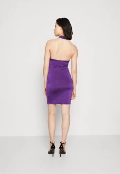 Wal G Party Lady Halter Neck Mini - Jerseyjurk - Purple -Wal G 9b3fba68ab514b07947110592f0b61f1