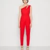 Wal G Mica Cut Out- Jumpsuit - Red -Wal G 9c046e4de4b142b094b00b6d867c251b