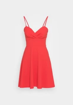 Wal G V Neck Strappy Skater Dress - Cocktailjurk - Coral -Wal G 9c212ab928f94c989b84df6fd18c456c
