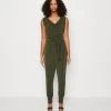 Wal G Ronny Slough Neck - Jumpsuit - Olive Green 2 Wal G Ronny Slough Neck - Jumpsuit - Olive Green -Wal G 9e01a0551be4467c8f868edc9b44cad4