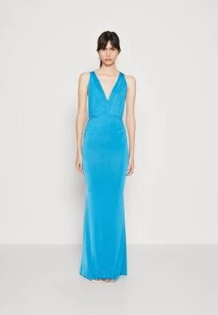 Wal G Angelina Cross Back Maxi - Jerseyjurk - Ocean Blue