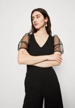 Wal G Matila Bodysuit - T-Shirt Print - Black -Wal G a262e6a7a4d74cab9b65d22fd4637215